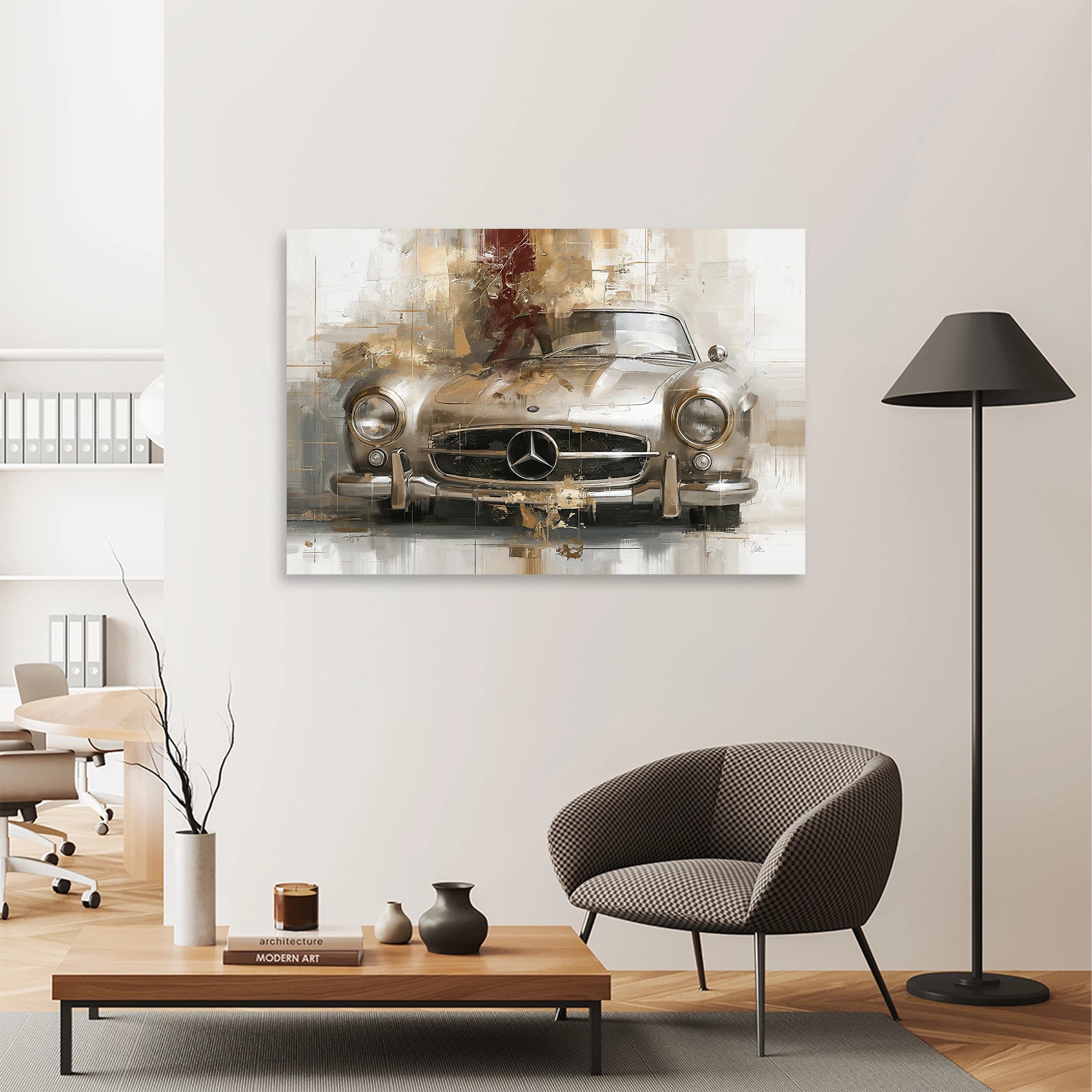 Mercedes 300SL Legende AluDibond Wandbild