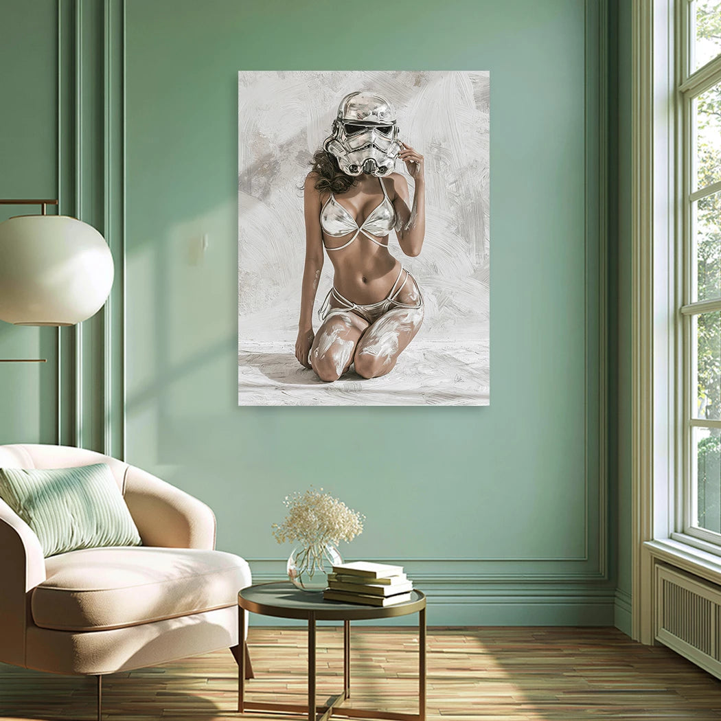 Stormtrooper Blanc Alu Dibond Wandbild