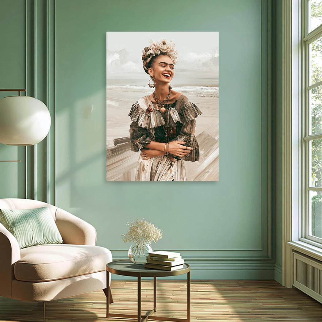 Frida Lebensfreude Alu Dibond Wandbild