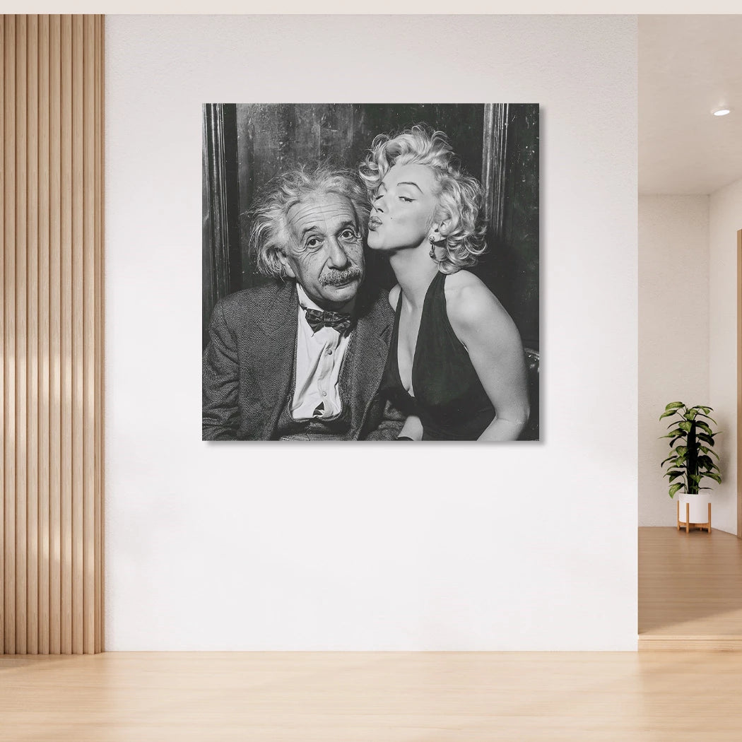 Einstein Monroe Secret Acrylglasbild