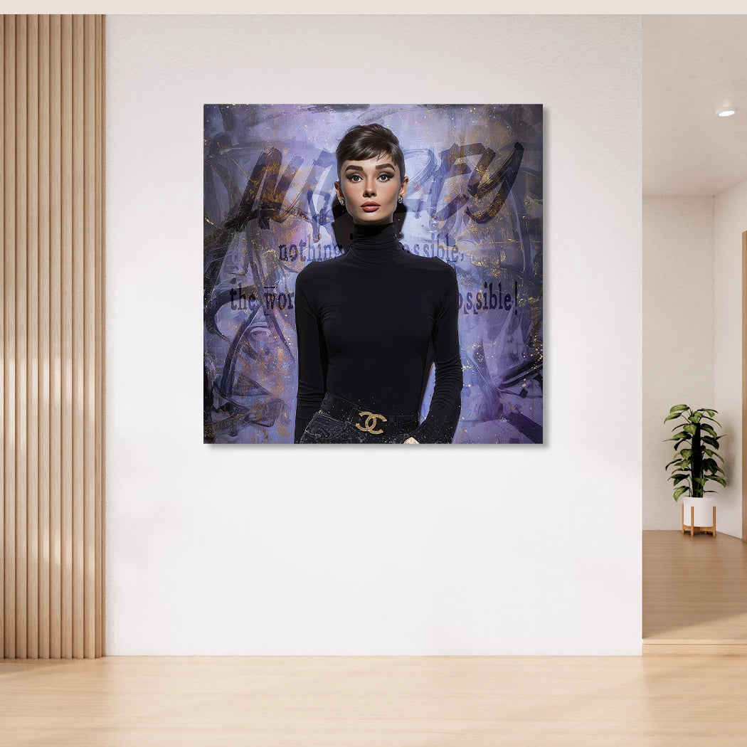 Audrey Hepburn Impossible Acrylglasbild