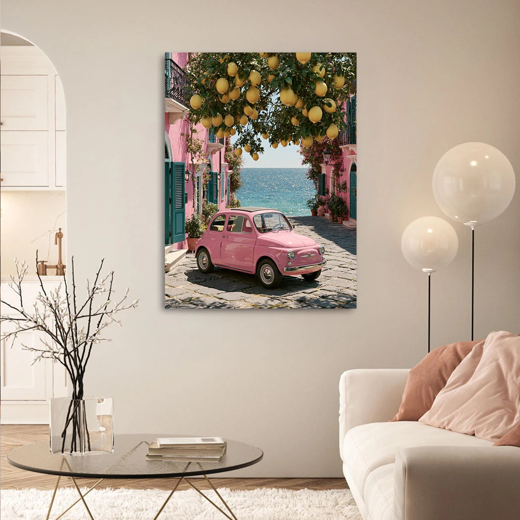 Rosa Cinquecento Acrylglasbild