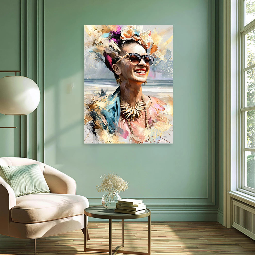 Frida Beach Alu Dibond Wandbild