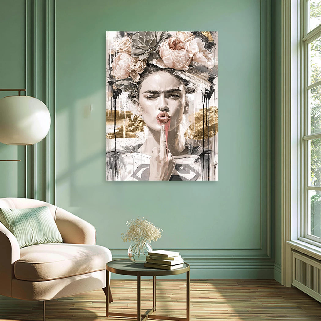 Frida Superman Alu Dibond Wandbild