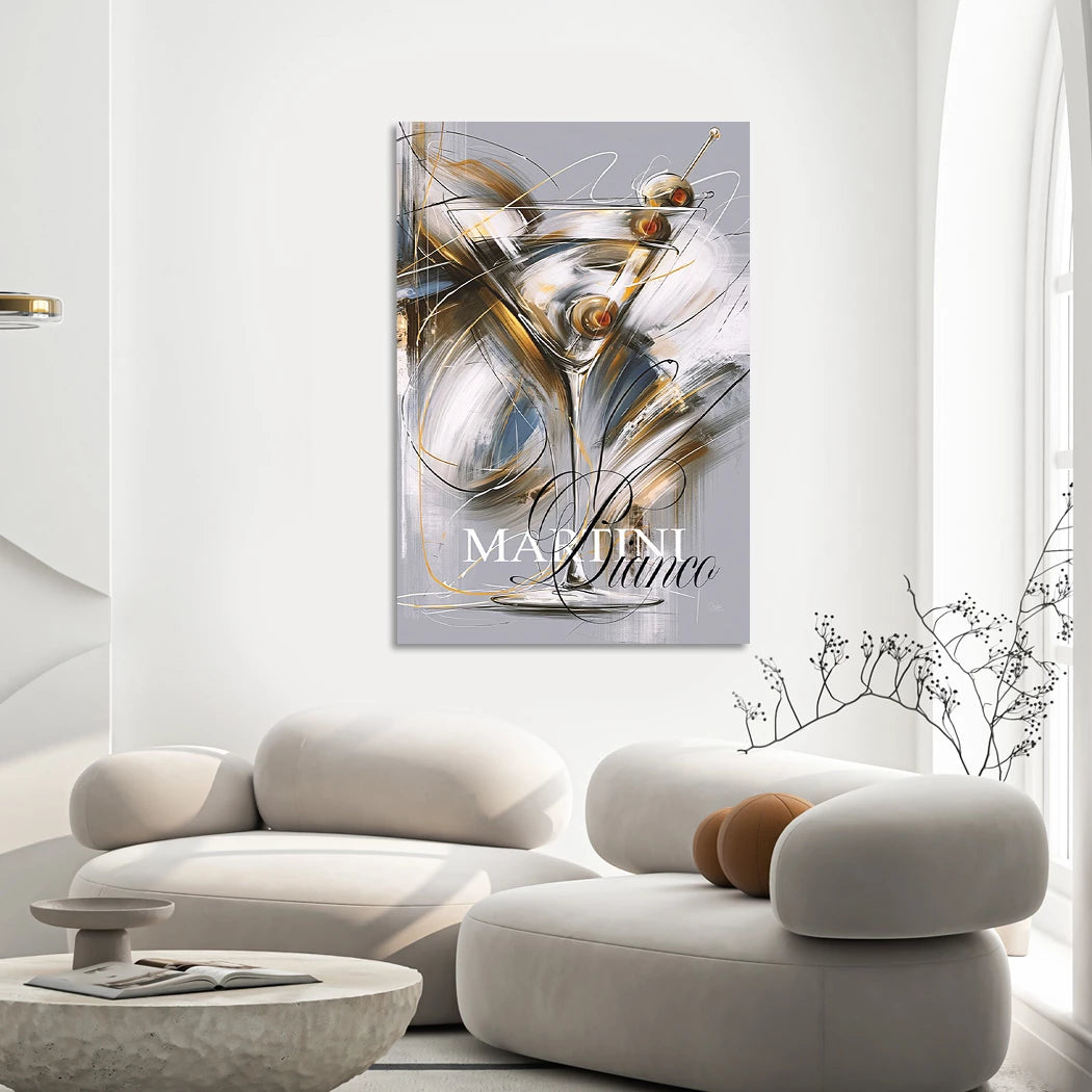 Martini Bianco Alu Dibond Wandbild