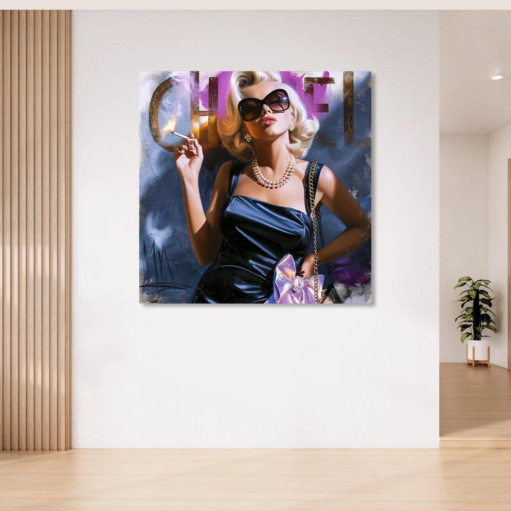 Marilyn Monroe Smoke Acrylglasbild