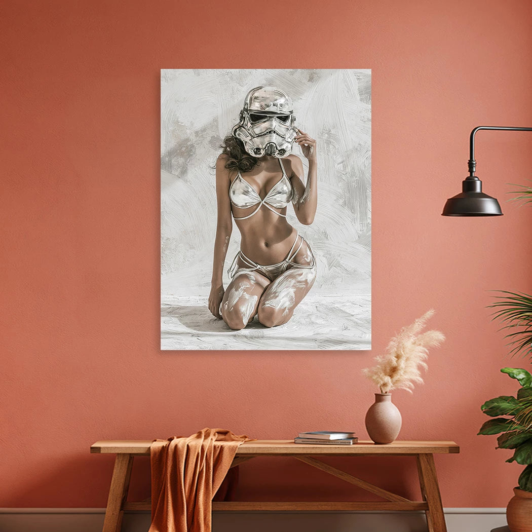 Stormtrooper Blanc Alu Dibond Wandbild