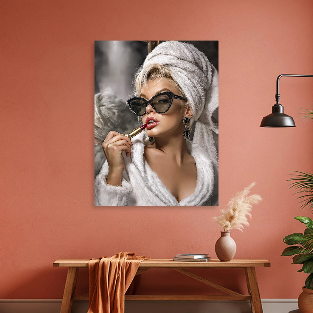 Marilyn Rouge Alu Dibond Wandbild