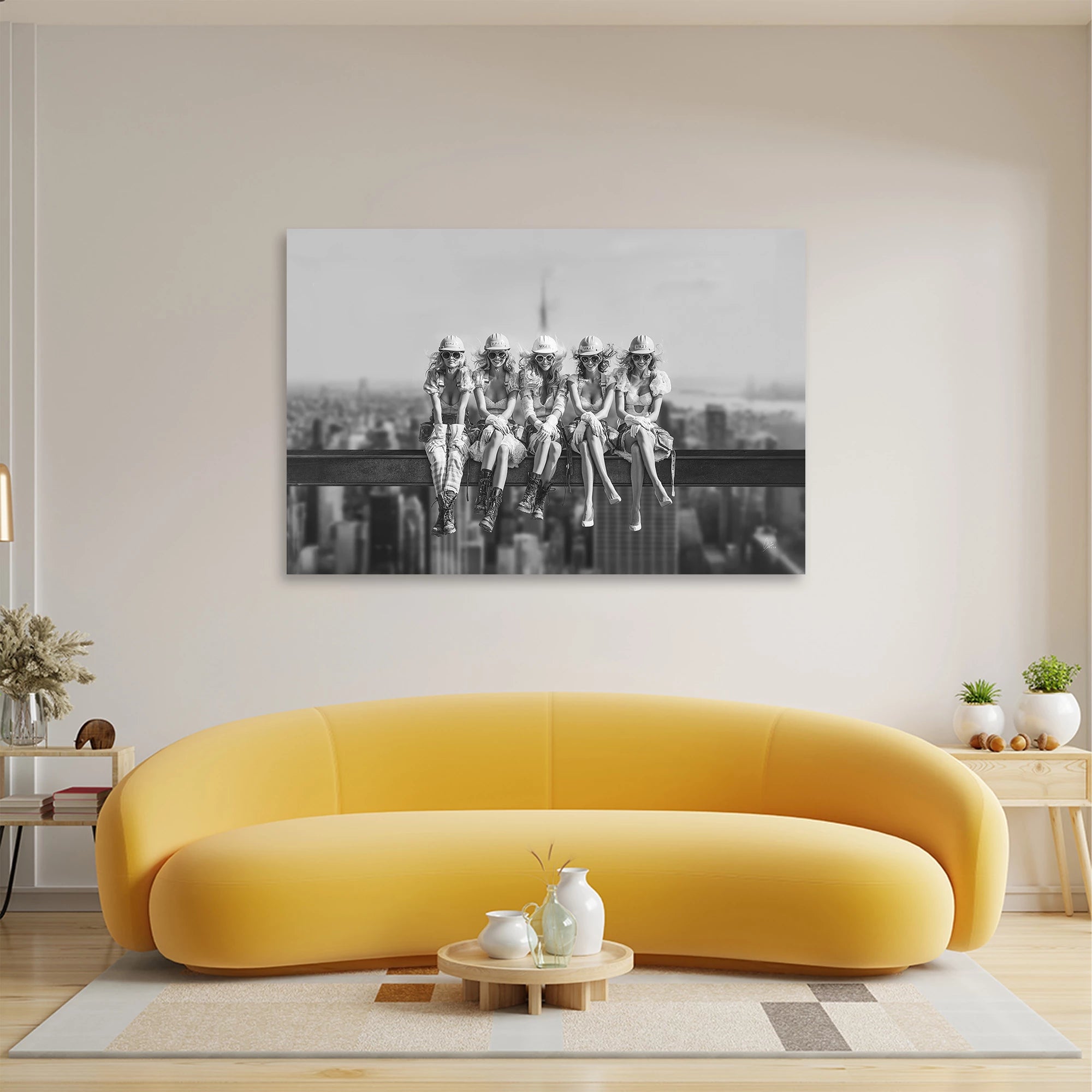 Skyline Girls Leinwand Bild