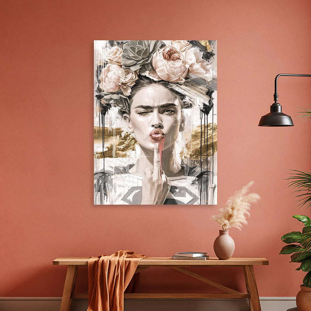 Frida Superman Alu Dibond Wandbild