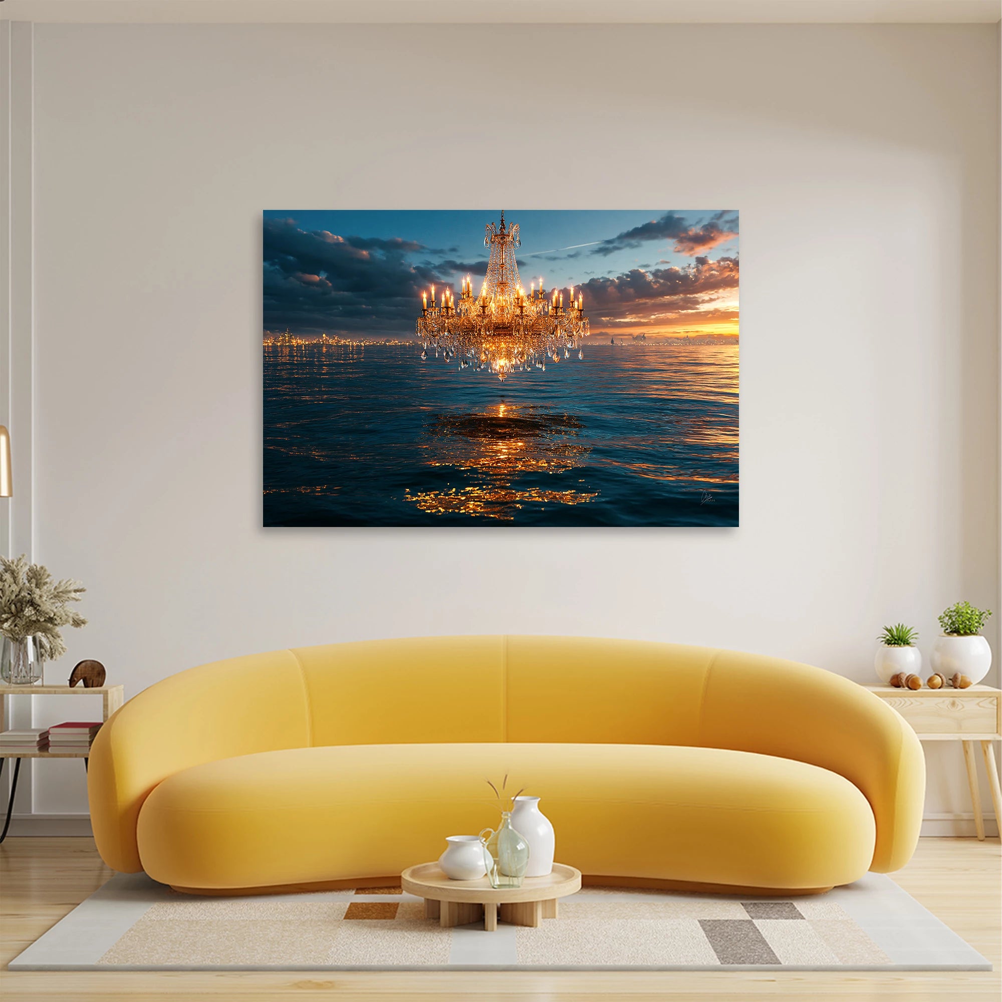 Kristall Meerblick Leinwand Bild
