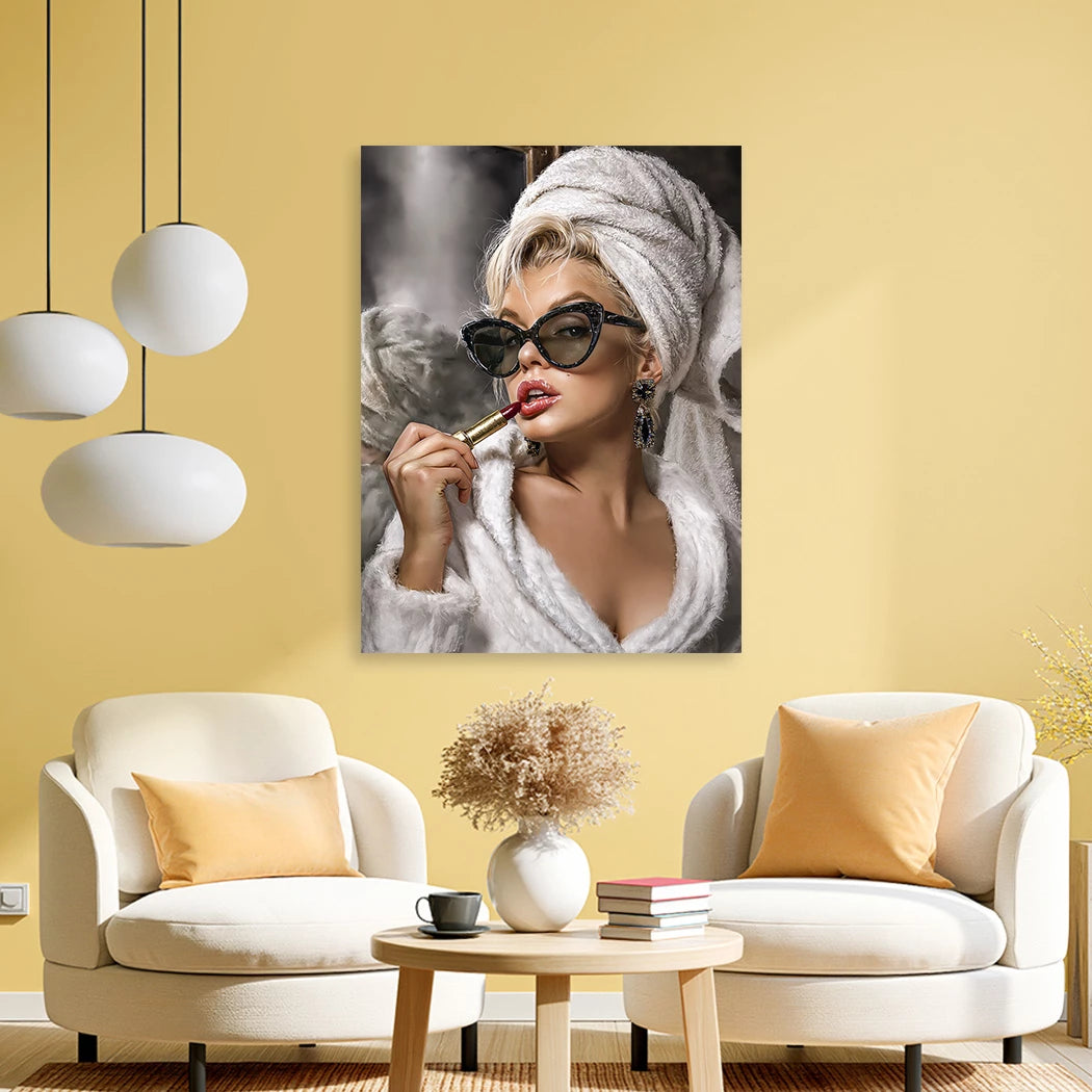 Marilyn Rouge Alu Dibond Wandbild