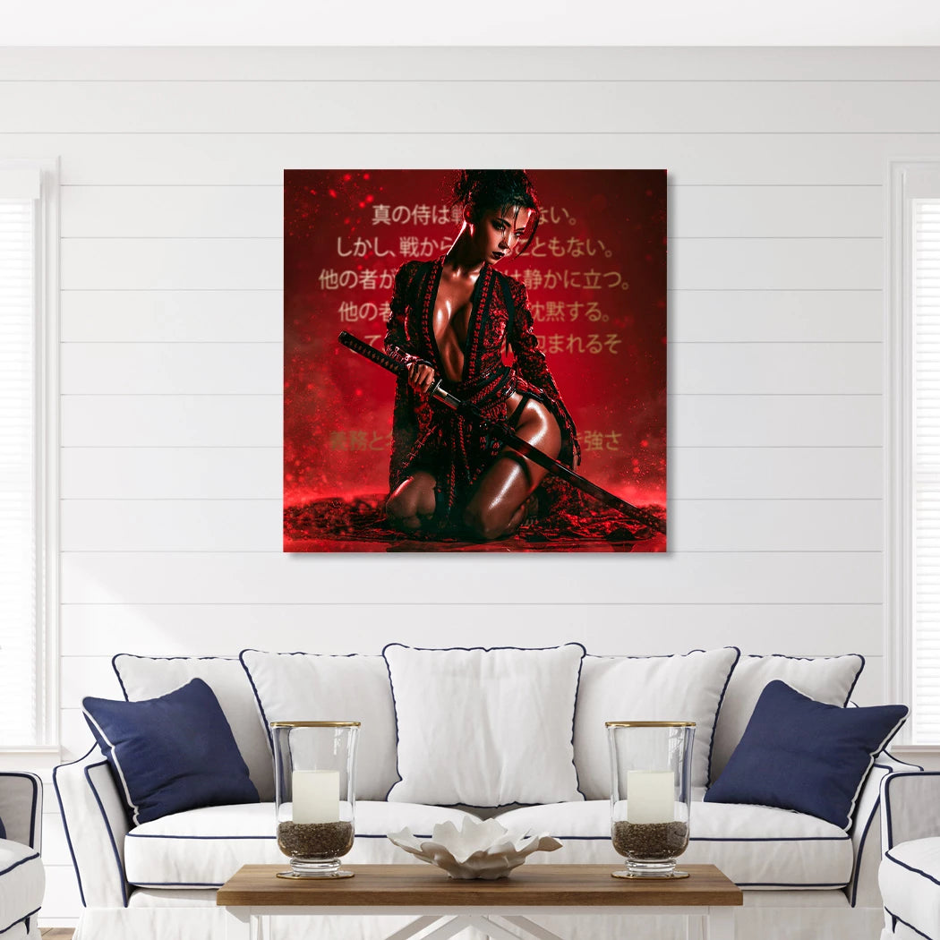 Samurai Rouge Alu Dibond Wandbild