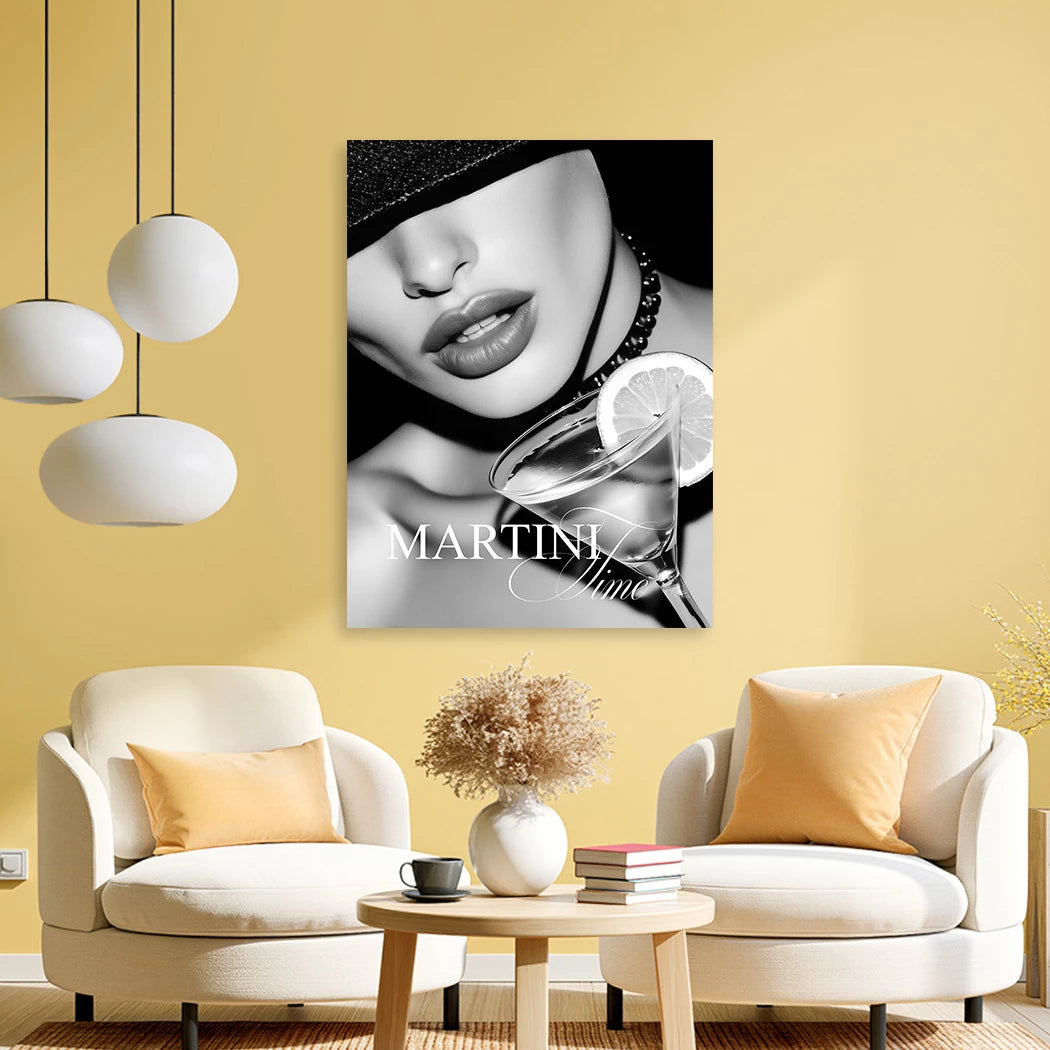 Martini Midnight Alu Dibond Wandbild