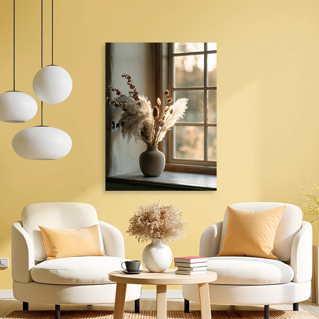 Pampas Fensterlicht Alu Dibond Wandbild