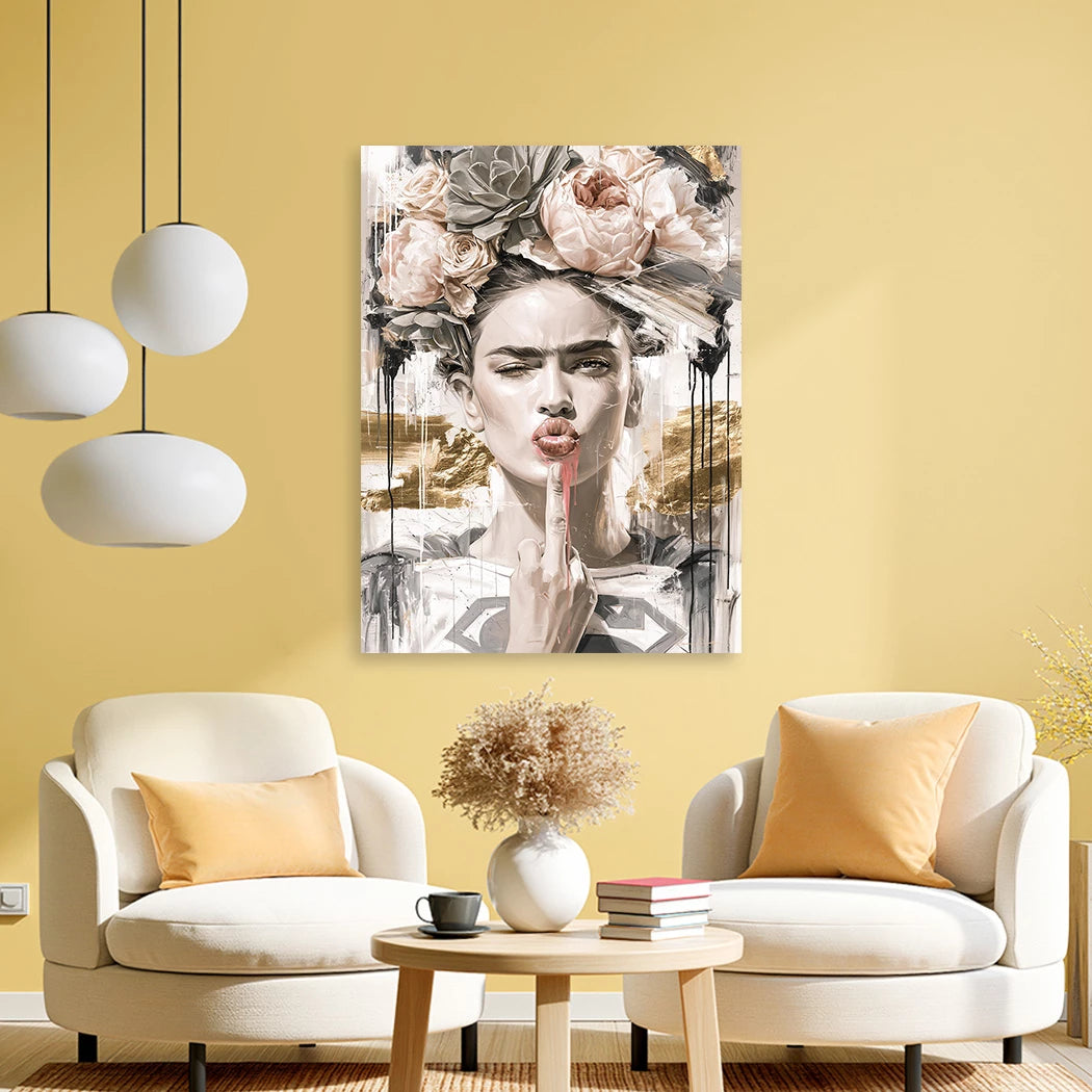 Frida Superman Alu Dibond Wandbild