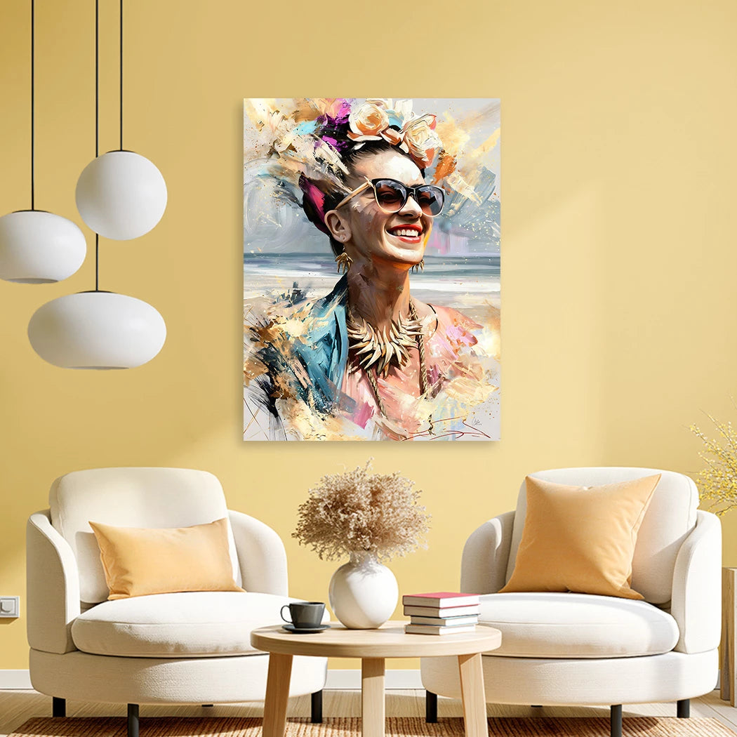 Frida Beach Alu Dibond Wandbild