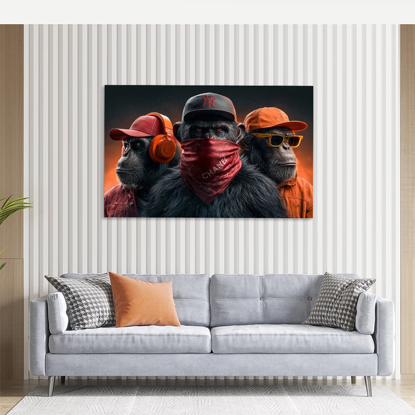 Die drei Affen AluDibond Wandbild