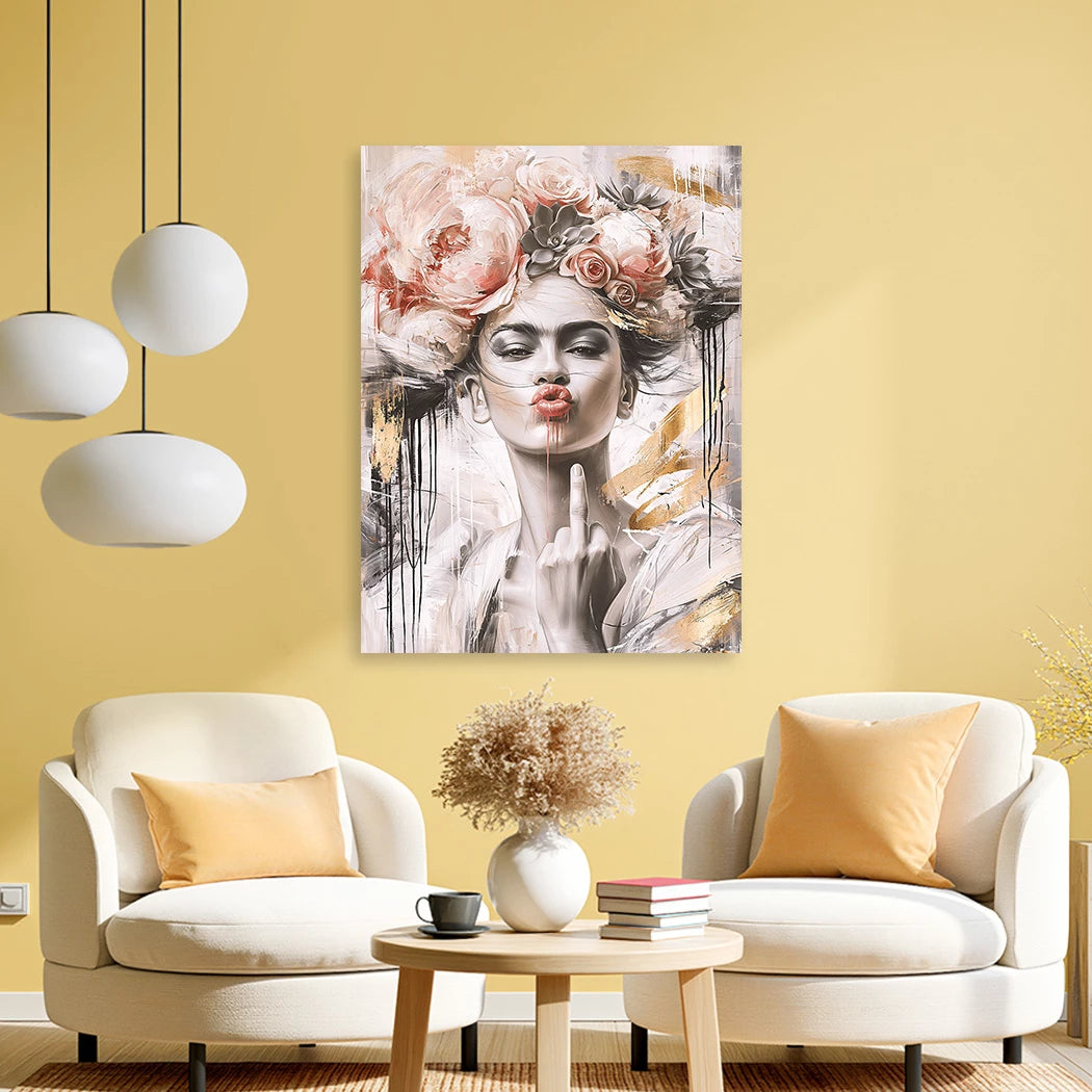 Frida Kahlo Attitude Alu Dibond Wandbild
