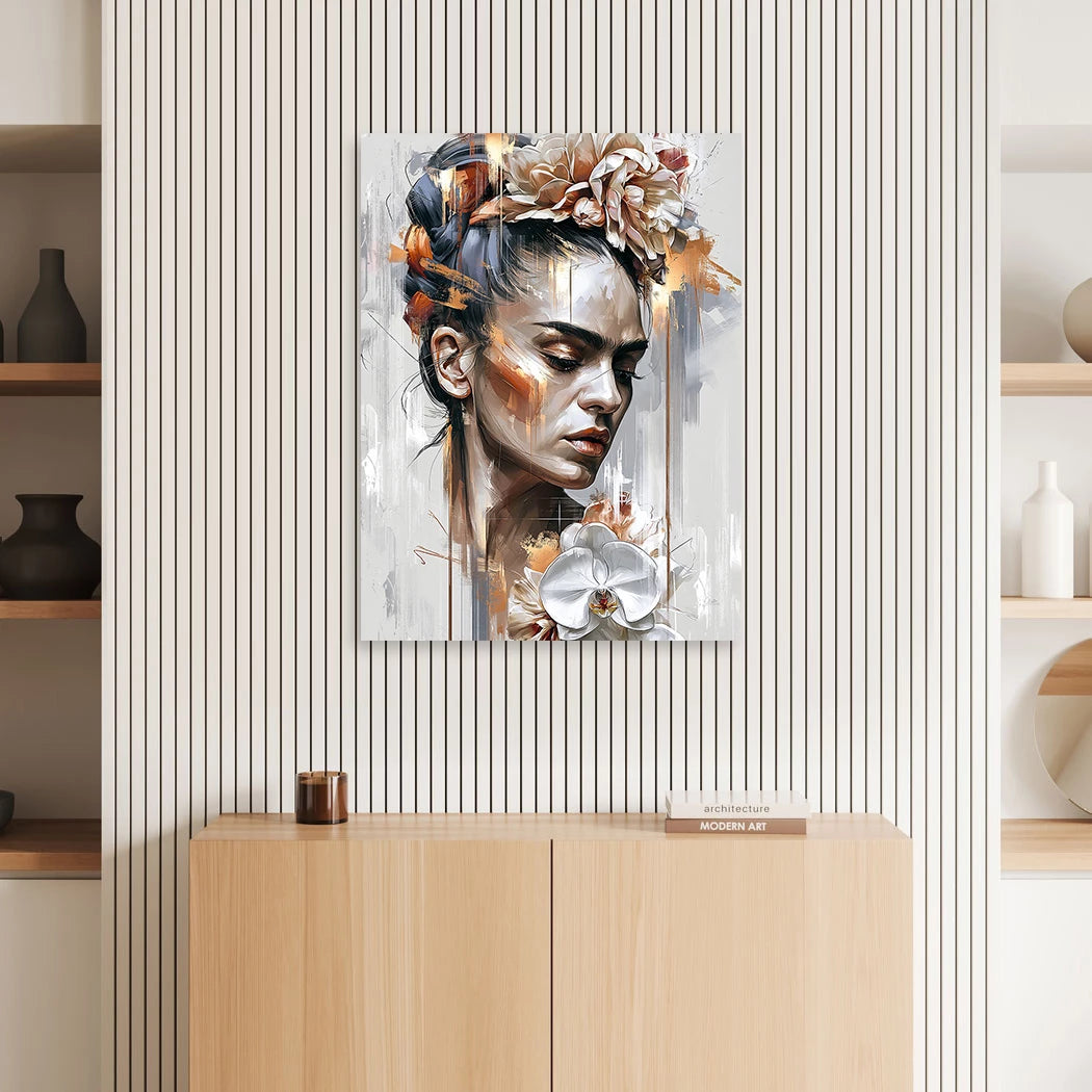 Frida Kahlo Poesie Aluminiumbild gebürstet