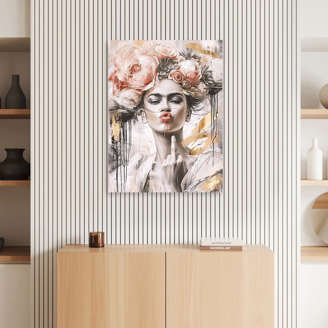 Frida Kahlo Attitude Aluminiumbild gebürstet