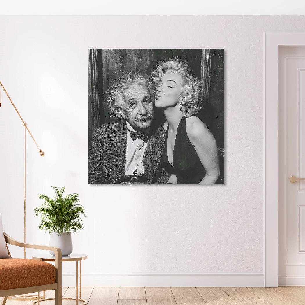 Einstein Monroe Secret Alu Dibond Wandbild