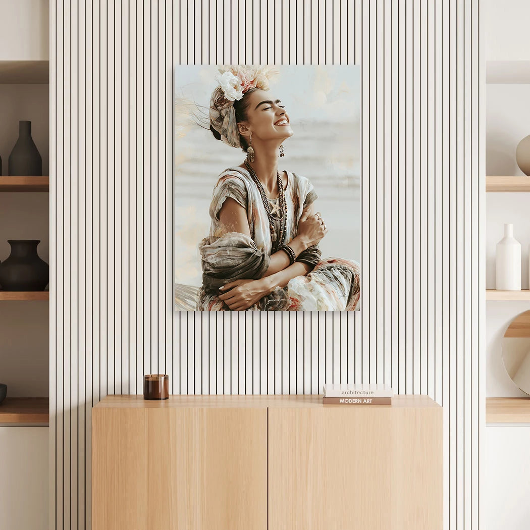 Frida Meeresglück Aluminiumbild gebürstet