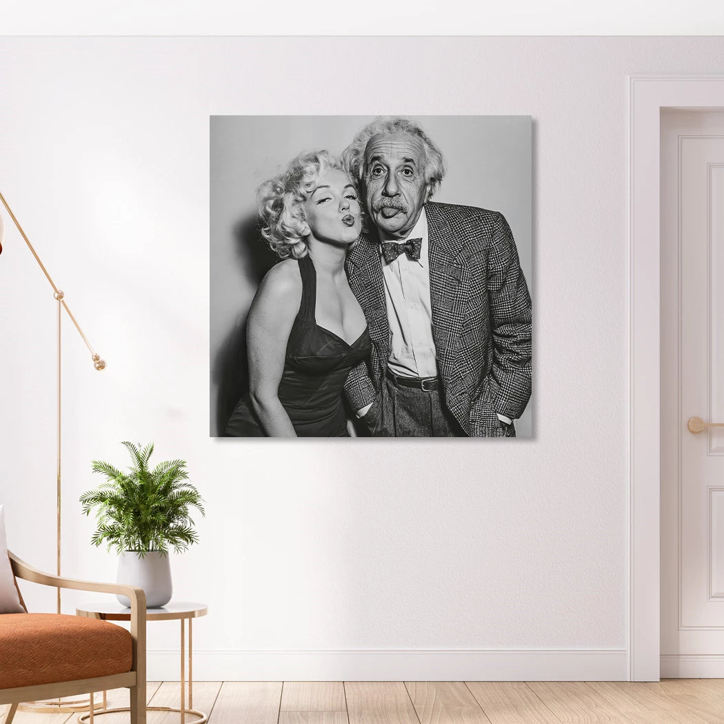 Einstein Monroe Twist Alu Dibond Wandbild