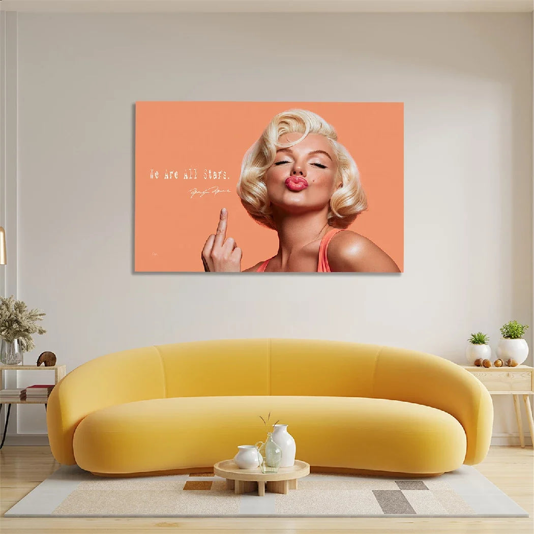 Marilyn Monroe Star Kiss Aluminiumbild gebürstet