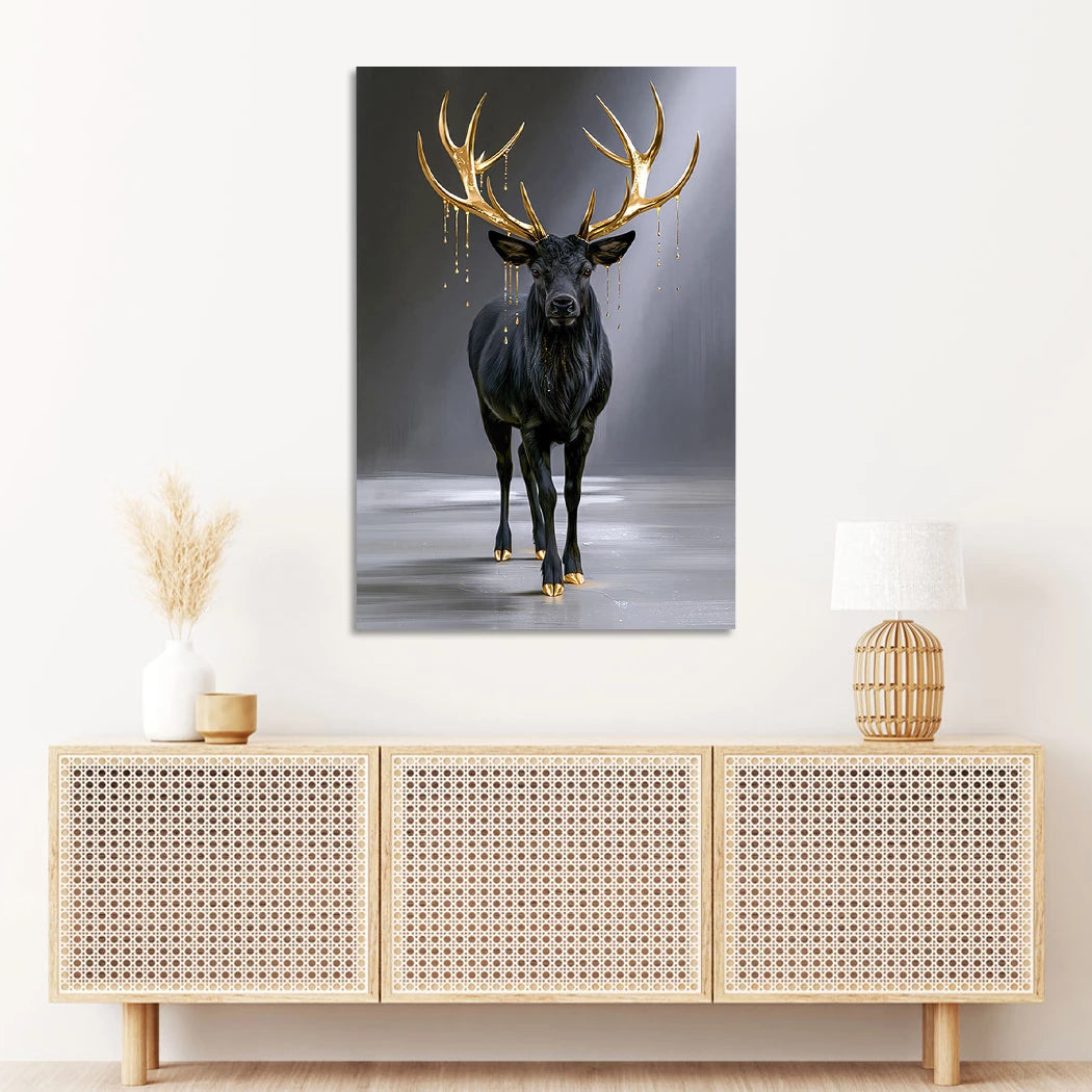 Hirsch Royal Aluminiumbild gebürstet