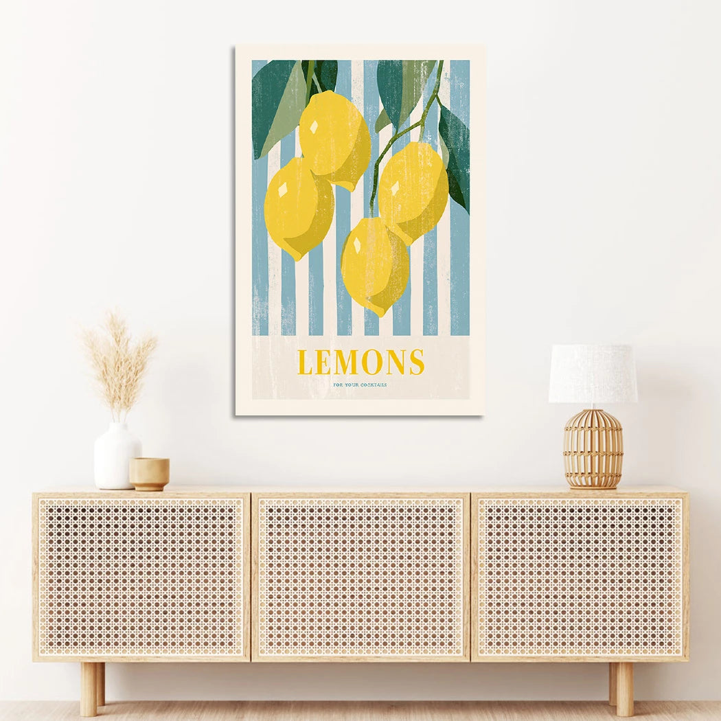 Lemons Cocktail Aluminiumbild gebürstet