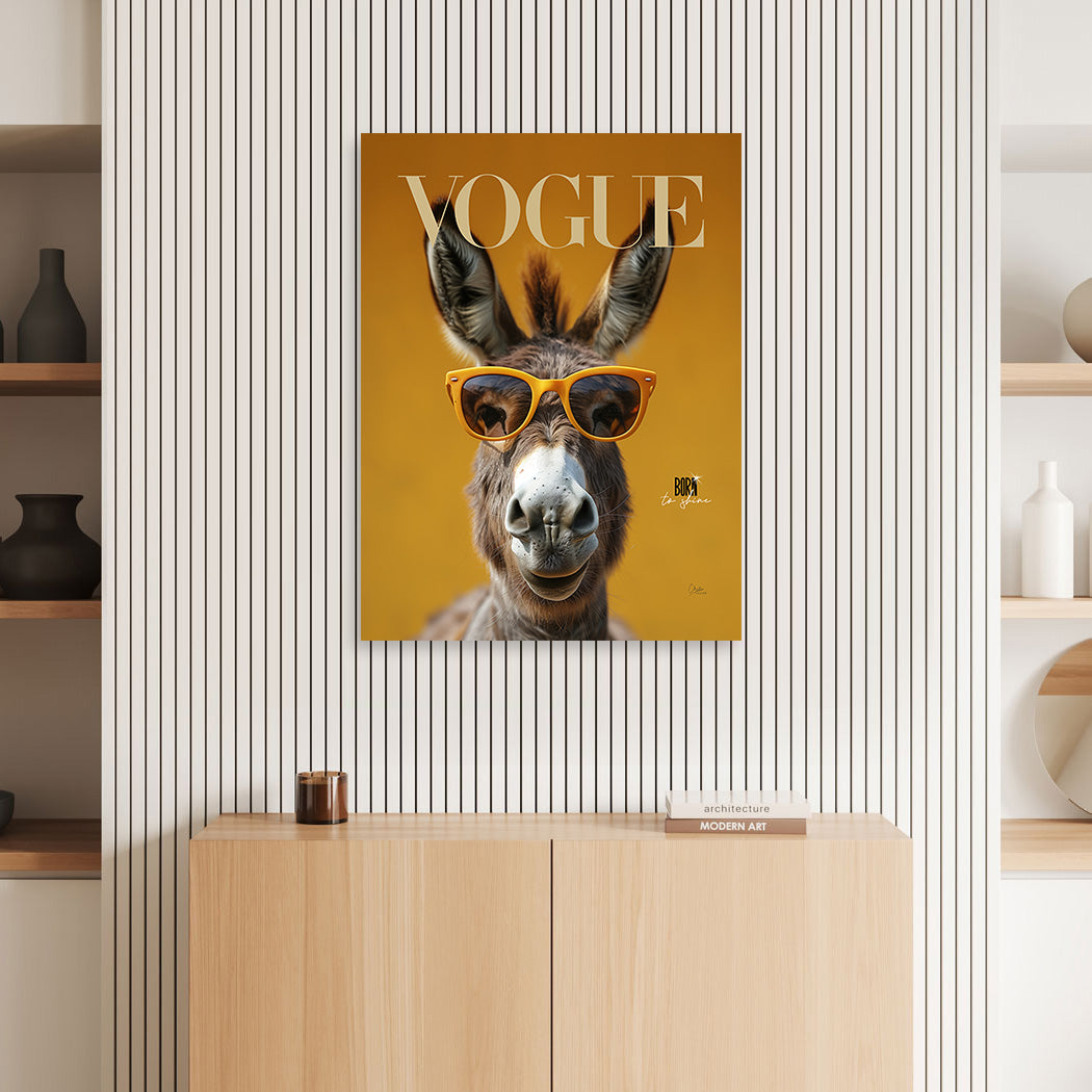 Esel Vogue Aluminiumbild gebürstet