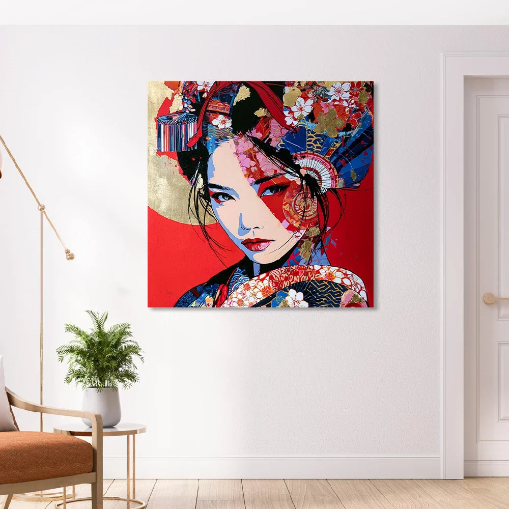 Geisha Rouge Leinwand Bild