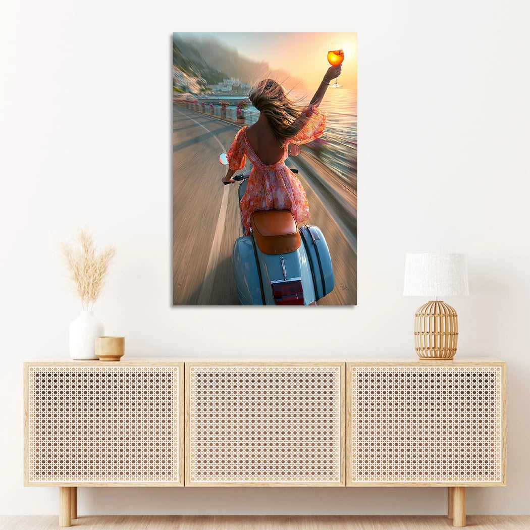 Vespa Summerglam Aluminiumbild gebürstet