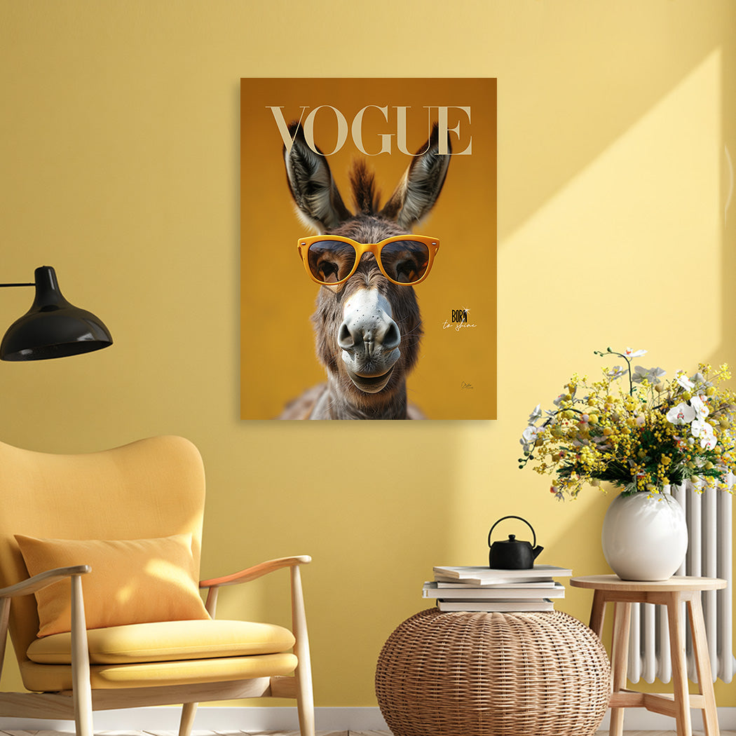 Esel Vogue Aluminiumbild gebürstet