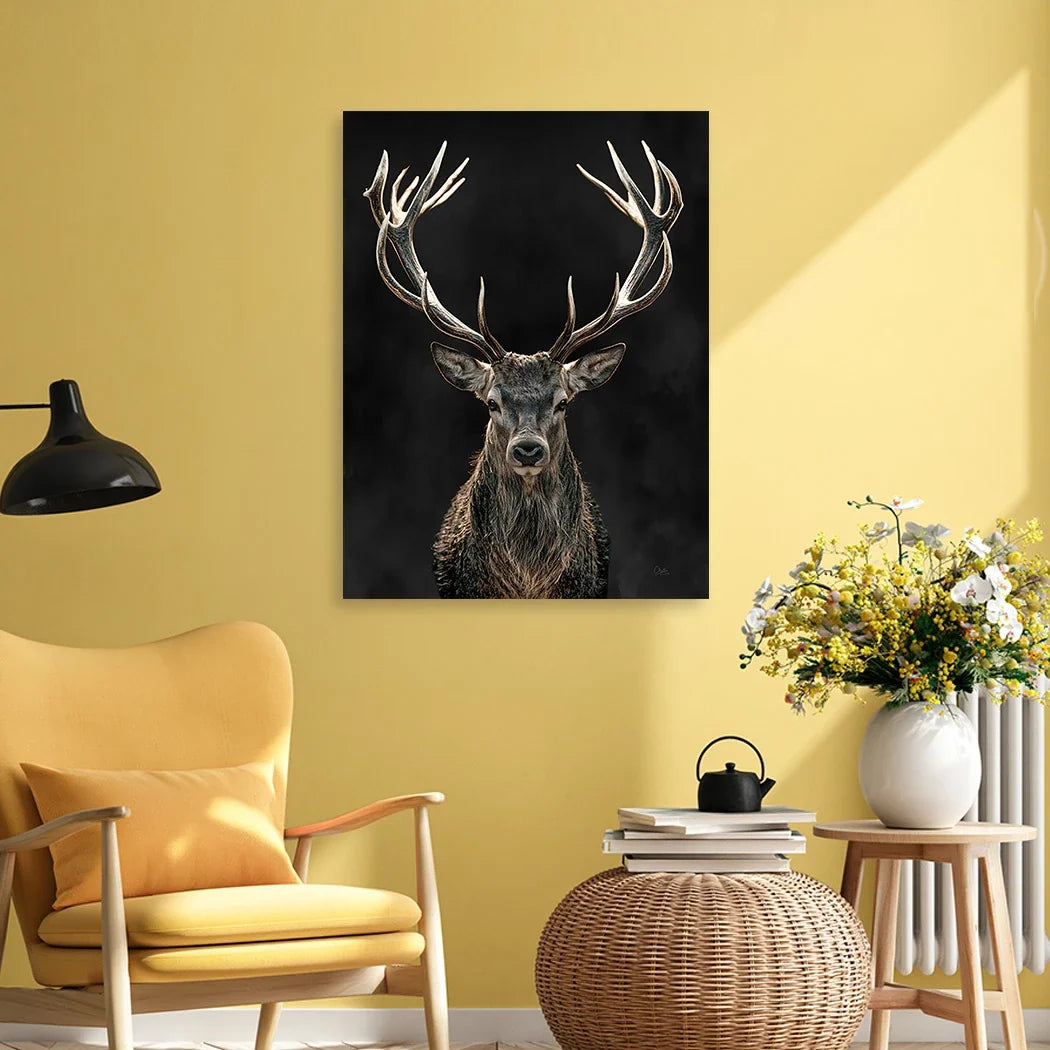 Hirsch Royal Art Aluminiumbild gebürstet
