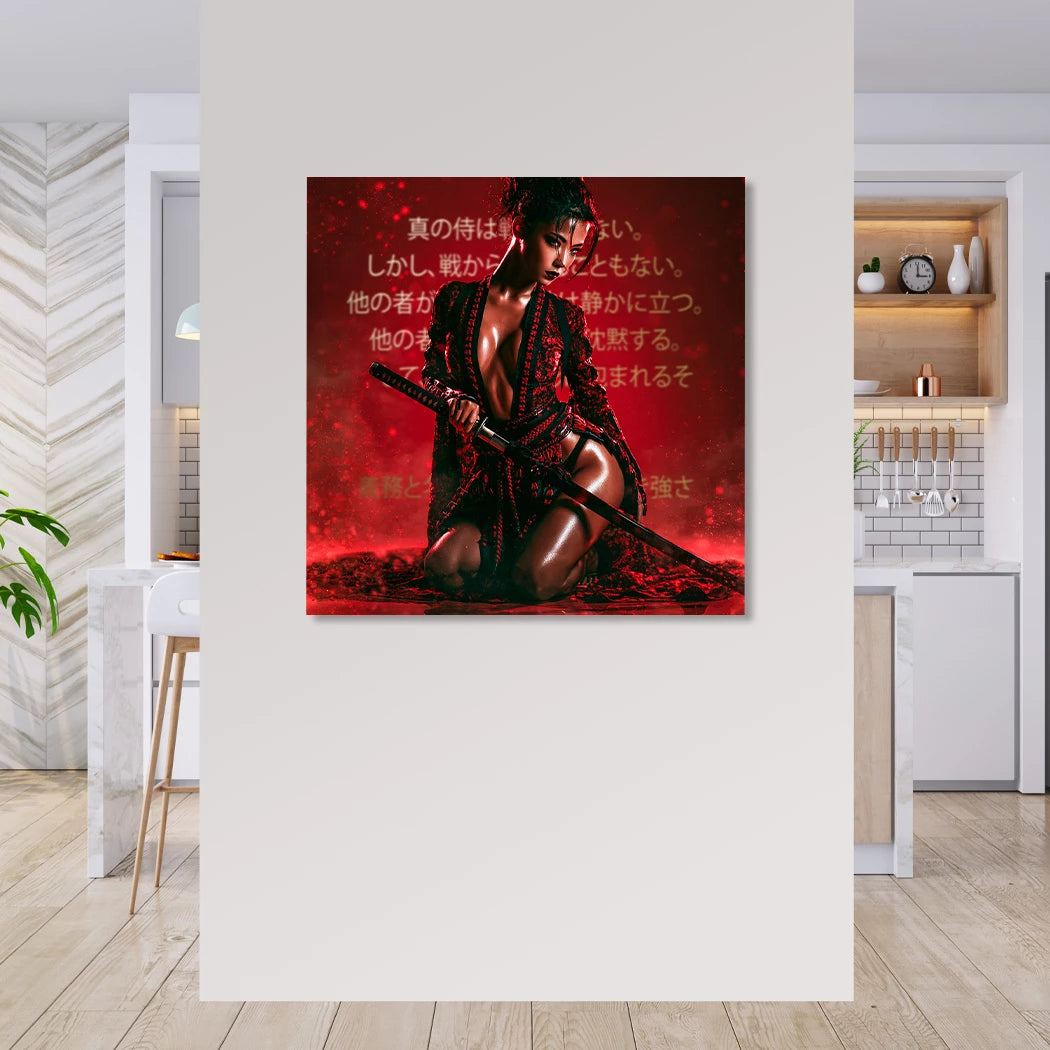 Samurai Rouge Alu Dibond Wandbild