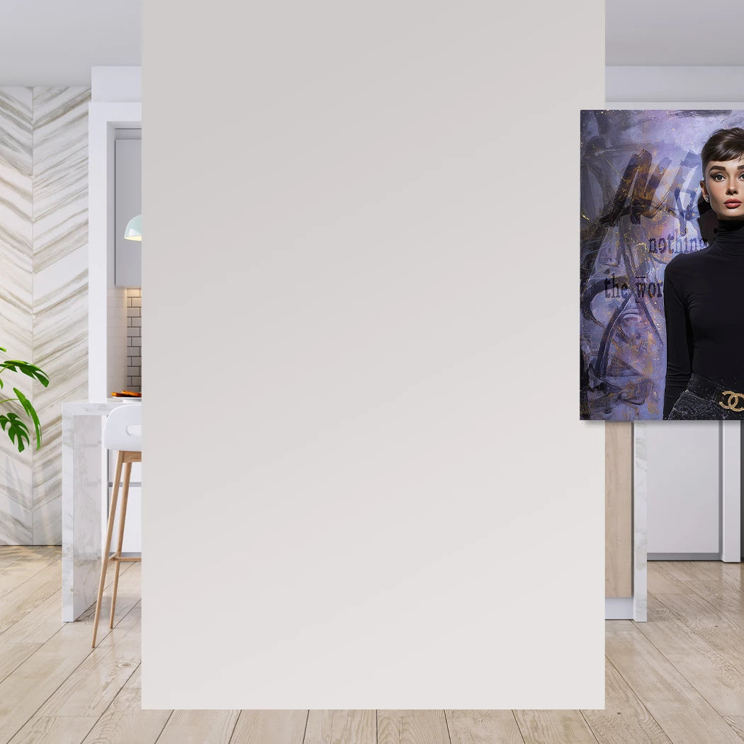 Audrey Hepburn Impossible Alu Dibond Wandbild