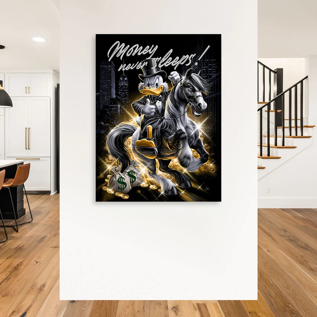 Dagobert Money Rider Aluminiumbild gebürstet