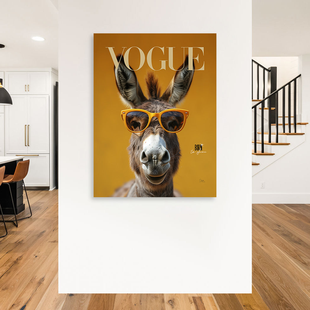 Esel Vogue Aluminiumbild gebürstet