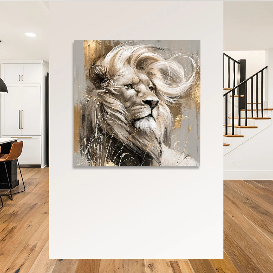 Silent Lion Leinwand Bild