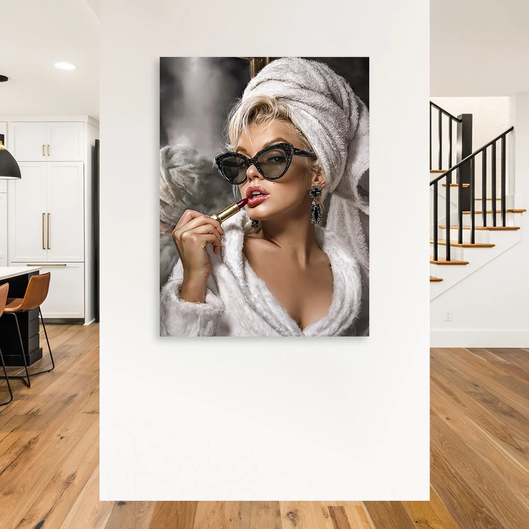 Marilyn Rouge Leinwand Bild