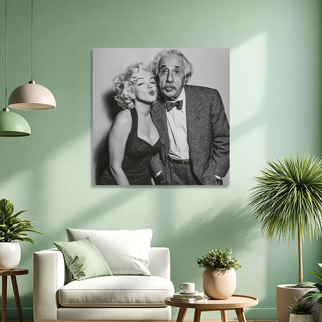 Einstein Monroe Twist Aluminiumbild gebürstet