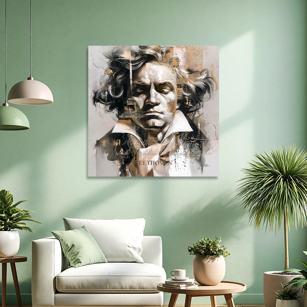 Beethoven Opus Aluminiumbild gebürstet
