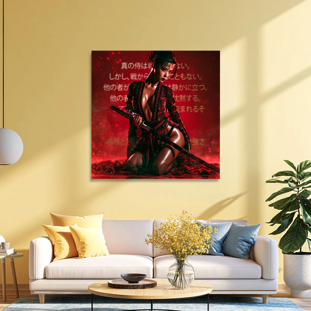 Samurai Rouge Aluminiumbild gebürstet