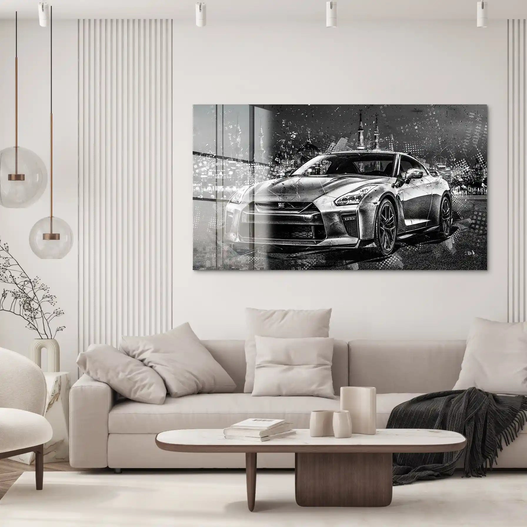 Nissan GT-R Abstrakt Style Acrylglas Bild INGALERIE