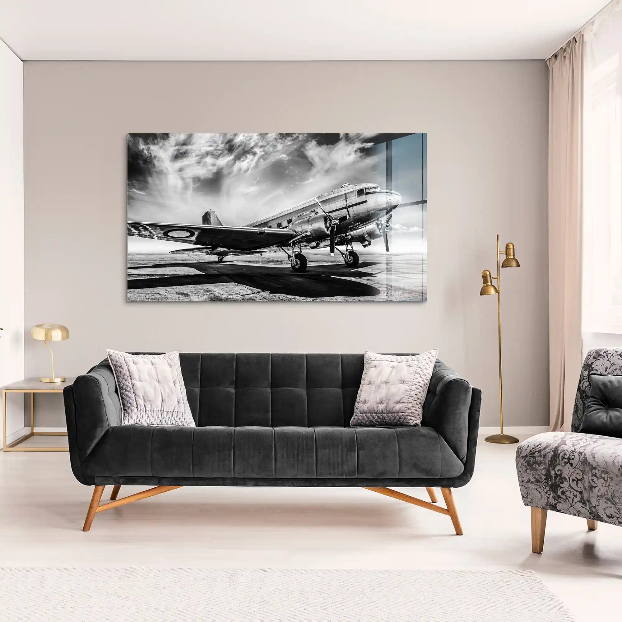 DC3 Vintage Flugzeug Acrylglas Bild INGALERIE