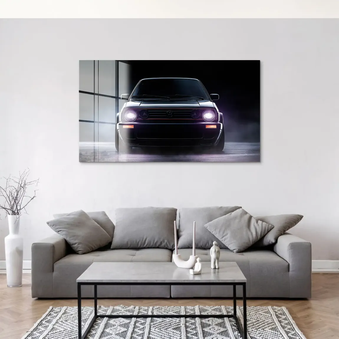 VW Golf Old School Acrylglas Bild