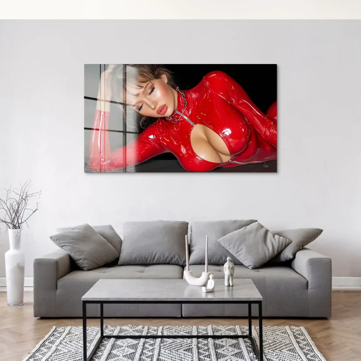 Rote Verführung Acrylglas Bild