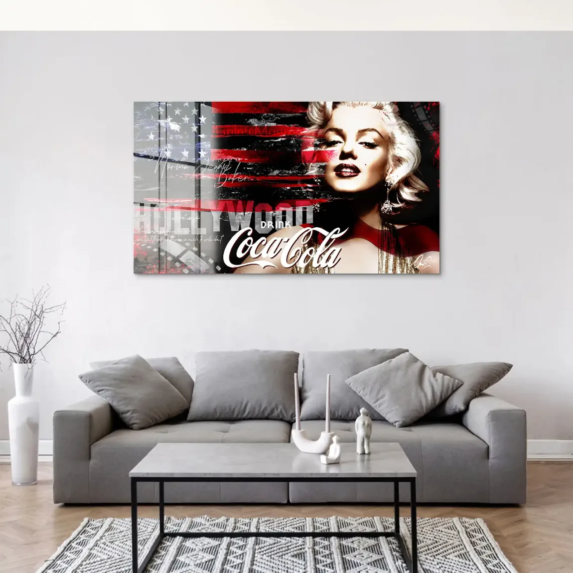 Marilyn Hollywood Glamour Acrylglas Bild